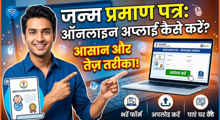 online janam praman patra ke liye kaise apply kare